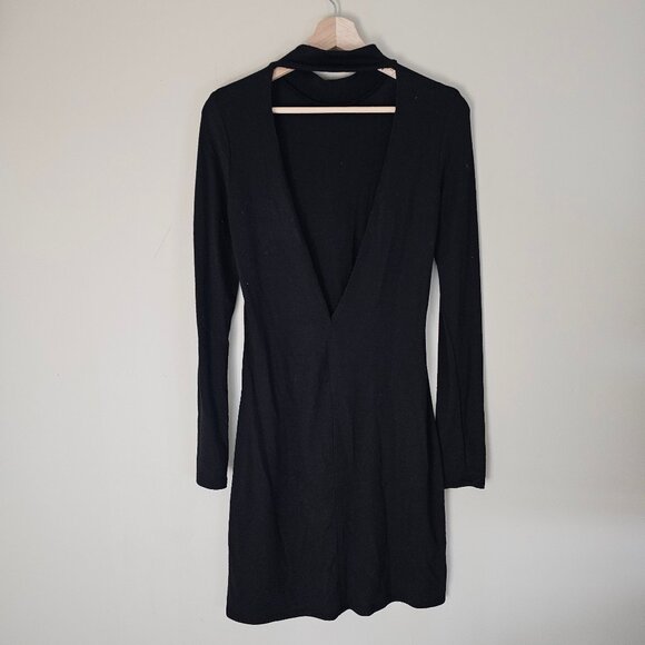 Aritzia Wilfred Free Moulton Mock Neck Low Back Dress - 2018 - Black - Sz S - Picture 3 of 11